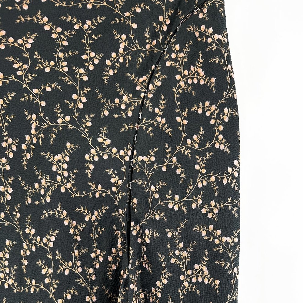 Jonathan Simkhai Black Silk Handerkerchief Floral Print Midi Skirt - Picture 4 of 10